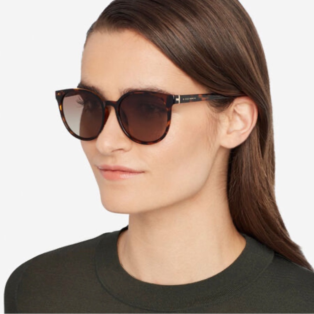 Cole Haan Classic Round Tortoise Sunglasses